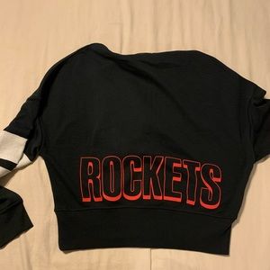 Junk Food Clothing Houston Rockets Cropped Hoodie